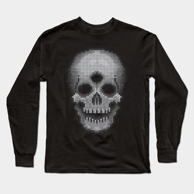 Grey Skull - Souless Long Sleeve T-Shirt by SideShowDesign